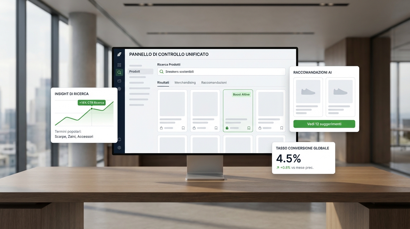Product discovery unificata: search, merchandising e recommendation